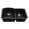 Nantucket Sinks 60/40 Double Bowl Undermount Granite Composite Black PR6040-BL-UM - alternate 3